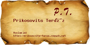 Prikosovits Teréz névjegykártya